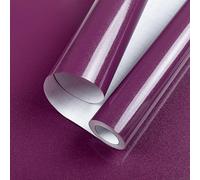 Hode Papier Adhesif pour Meuble Autocollant, Papier Peint Rouleau Film Revetement Vinyle Adhesif, Cuisine Plan de Travail Salle De Bain Murs La Couleur Violette Paillettes Brillant 30cmx3m