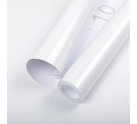 Hode Papier Adhesif pour Meuble Autocollant, Papier Peint Rouleau Film Revetement Vinyle Adhesif, Cuisine Plan de Travail Salle De Bain Murs Blanc Paillettes Brillant 60cmx5m
