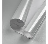 Hode Papier Adhesif pour Meuble Autocollant, Papier Peint Rouleau Film Revetement Vinyle Adhesif Meuble, Cuisine Plan de Travail Salle De Bain Murs Gris Paillettes Brillant 30cmx3m