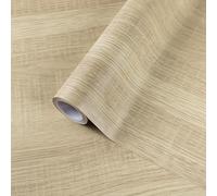 Hode Papier Adhesif pour Meuble Bois 40×300cm, Rouleau Revetement Vinyle Adhesif Meuble Cuisine Effet Bois Jaune Clair, Film Papier Peint Autocollant Stickers Murs