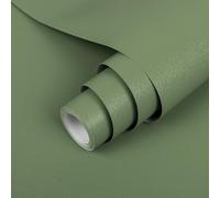 Hode Papier Adhesif pour Meuble Vert Foncé Mat 60X600cm, Film Autocollant Meuble Décoratif, Papier Peint Adhesif Mural, Rouleau Vinyle Autocollant Impermeable pour Cuisine Tables Armoires