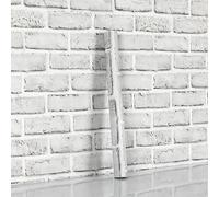 Hode Papier Peint Adhesif Effet Brique Blanc 44X600cm, Pierre Feuilles Autocollant Amovible Décoratif, PVC Vinyle Film Imperméable pour Mur de Salon Cuisine Chambre Meubles