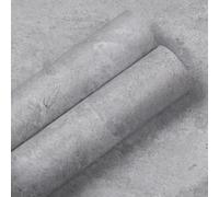 Hode Vinyle Papier Adhesif pour Meuble Béton Rouleau Film Autocollant | 40x600cm Vinyle Adhesif Revêtement Gris Blanc Papier Peint Autocollant Mural Cuisine Armoires Comptoir Tableaux