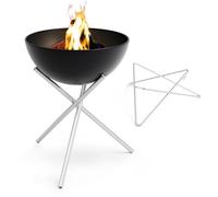 höfats - Bowl 70 Set Flex avec Base étoilée et trépied - Foyer à Faible fumée utilisable avec plancha Plaque de Grill et Grille - Panier à feu basculant, Acier émaillé - Noir, Ø 70 cm