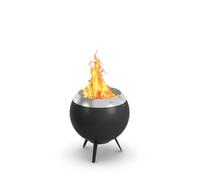 höfats - Brasero Moon 45 sans Fumée avec Pied Bas en Acier Inoxydable - Émaillé à Faible Fumée avec Technologie de Carburateur de Bois, Processus de Combustion en Deux étapes