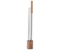 höfats - Outils à feu - 3 pièces avec pince à feu, tisonnier avec souffleur et pied en bois - Couverts de cheminée, couverts de four comme accessoires pour braser, poêle à bois - acier inoxydable