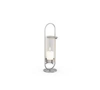 höfats - Oval Candle 35 Argent - Bougeoir à Poser ou à Suspendre - Chandelier en Acier Inoxydable et Verre - photophore pour Bougies jusqu'à 10 cm - Nettoyage Facile - Hauteur 35 cm