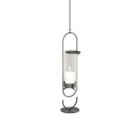 höfats - Oval Candle 35 Noir - Bougeoir à Poser ou à Suspendre - Chandelier en INOX et Verre - photophore pour Bougies jusqu'à 10 cm - Nettoyage Facile - Hauteur 35 cm