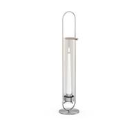 höfats - Oval Candle 55 Argent - Bougeoir à Poser ou à Suspendre - Chandelier en Acier Inoxydable et Verre - photophore pour Bougies jusqu'à 25 cm - Nettoyage Facile - Hauteur 55 cm