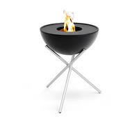 Höfats - Set de plancha Bowl 57 cm - Combustion sans fumée - Brasero inclinable à 2 plaques plancha - Acier émaillé - Noir