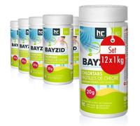 Höfer Chemie 12 x 1 kg Galets de Chlore Lent (200 g) pour Piscine - Chloration Permanente de la Piscine