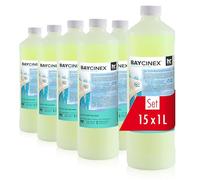 Höfer Chemie 15 x 1 L (15 L) Nettoyant Ligne d'Eau pour Piscine | Nettoyant Alcalin, Dissout les Salissures Organiques et Graisses, Fabriqué en Allemagne - Empêche les Dépôts de Calcaire