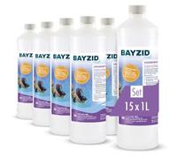 Höfer Chemie 15 x 1 L Produit de Floculation Liquide pour Eau | Piscine Cristalline - Utilisation Facile et Très Efficace contre les Troubles - Agit dans le Filtre à Sable