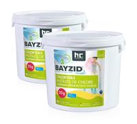 Pastilles de chlore à dissolution lente de 20g BAYZID® en seaux de 5 KG - Entretien optimal de votre piscine