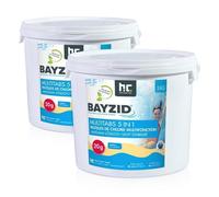 Höfer Chemie 2 x 5 kg BAYZID® Pastilles de Chlore pour Piscine(20g), Chlore Multifonction 5 en 1