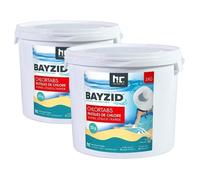 Höfer Chemie 2 x 5 kg de Pastilles de Chlore 20 g, à Dissolution Rapide | 56% de Chlore Actif, pour Piscines et Bassins - Désinfection Longue Durée - Eau Claire et Saine - Idéal Skimmer et Doseur