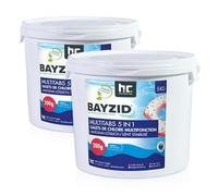 Höfer Chemie 2 x 5 kg Galets de Chlore (200 g) Multifonction 5 en 1 | Entretien et Nettoyage en 5 Phases - Fabriqué en Europe - Pour une Eau Limpide - Traitement Complet Tout-en-Un