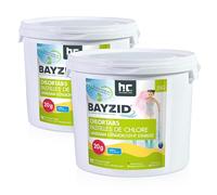 Höfer Chemie 2 x 5 kg Pastilles de Chlore Lent (20 g) pour Piscine - Hautement Efficace Contre Les Bactéries