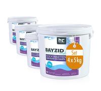 Höfer Chemie 4 x 5 kg (20 kg) BAYZID® Floculant en Galets (100g) pour Piscine - Élimine Les Impuretés Facilement.