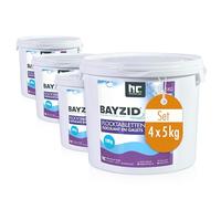 Höfer Chemie 4 x 5 kg Floculant en Galets (100 g) pour Piscine | Élimine les Impuretés Facilement, Galets à Dissolution Progressive pour Filtration à Sable, Eau Claire et Cristalline