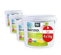 Höfer Chemie 4 x 5 kg Pastilles de Chlore Lent (20 g) pour Piscine - Hautement Efficace Contre Les Bactéries