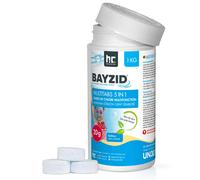 Pastilles de Chlore Multifonctionnelles 20g - 5 en 1 Bayzid® pour Piscines - 1 KG