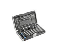 Högert HT1R466 Bits | Tournevis à cliquet | Boîte à cliquet | Jeu de tournevis | Gris, 37 10 mm, lot de 37 pièces 10 mm