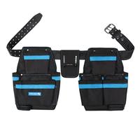 Högert Technik - Ceinture porte-outils 15 poches | Ceinture à outils en polyester pour homme, charpentier, électricien, construction | Noir, taille unique