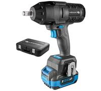 HÖGERT TECHNIK Clé à choc sans fil 18V brushless, 600 Nm, batterie 4,0 Ah, chargeur 4A, coffret, LED, pour atelier