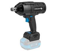 Högert Technik hocs sans fil 18V brushless, 1000 Nm, 1300 Nm couple de desserrage, carré 3/4", éclairage LED, 3 vitesses, protection thermique, engrenage métallique, sans batterie
