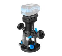 HÖGERT TECHNIK Défonceuse sans fil 18V brushless 3 en 1, défonceuse à plonger, défonceuse sur table, rectifieuse droite, 8000-26000 tr/min, profondeur 55 mm, pince 6 mm, sans batterie