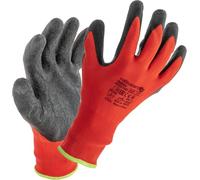 Högert Technik Gants de protection Roder avec revêtement en latex - Taille 8 - Haute résistance à l'abrasion - Prise flexible - Idéal pour les travaux de montage et d'entretien précis (Lot de 5)