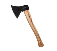 HÖGERT TECHNIK Hache Polyvalente 800 g avec Manche en Bois de Noyer américain, pour fendre et Couper, Lame trempée 47-55 HRC, Fixation par Coin, DIN 5131