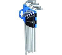 Högert Ensemble de tournevis coudés HT1W818 – Torx T10–T50, Acier chrome‑vanadium, 9 pièces