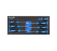 HÖGERT TECHNIK - Jeu de tournevis 7 pièces pour atelier, tournevis plat, tournevis cruciforme PH PZ, tournevis professionnel pour armoire à outils
