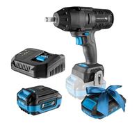 Högert Technik Kit hocs brushless 18V, 600 Nm de couple, batterie 4,0 Ah, chargeur 4A, mallette, moteur sans balais, éclairage LED, pour ateliers + PROMO batterie 2,0 Ah