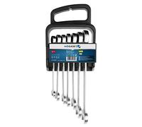Ensemble de clés combinées Hogert HT1R397; 10-19 mm; 7 unités