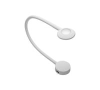 Högert Technik Lampe de lecture LED avec port USB à intensité variable 12 V 2,1 W 4000 K blanc neutre 16 LED pour tête de lit avec câble de 1,5 m Blanc