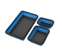 HÖGERT TECHNIK Lot de 3 Plateaux Magiques Pliables magnétiques pour vis et Petites pièces, en Silicone, Caoutchouc, Aimant, Durable, Peu encombrant, Polyvalent