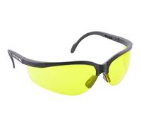 Högert Technik - MAINZ Lunettes de protection jaunes unies, protection oculaire, protection UV, branches réglables, structure légère et durable, résistantes aux rayures (Lot de 2)