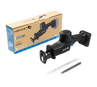 HÖGERT TECHNIK - Mini scie sabre sans fil 18V brushless, scie alternative compacte, 3000 tr/min, course 26 mm, changement de lame sans outil, éclairage LED, OneAccuSystem, sans batterie