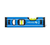 Högert Technik - Niveau à Bulle 20 cm, Équipé de 2 Fioles 0°/90°, en Aluminium, Embouts Amortisseurs - 20 × 5,65 × 2,1 cm, HT4M001-D