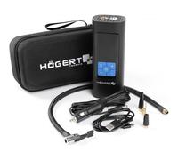 HÖGERT Technik Pompe à air électrique à Batterie Portable 145PSI 3 en 1, Mini compresseur avec Banque d'alimentation et lumière LED, compresseur d'air Mobile, Pompe à vélo, Matelas, Chargeur USB-C