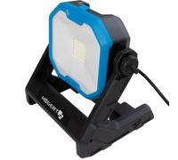 HÖGERT TECHNIK - Projecteur LED sans fil 18V, 2400 lm, rotation 360°, 3 modes, 6500K, jusqu'à 7 h, batterie ou secteur, léger, avec câble, sans batterie