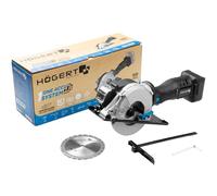 HÖGERT TECHNIK - Scie circulaire sans fil 18V brushless, mini scie circulaire métal 120 mm, profondeur de coupe 41,5 mm, 4000 tr/min, guide parallèle, sans batterie
