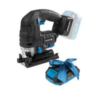 HÖGERT TECHNIK Scie sauteuse pendulaire sans fil 18V, moteur sans balais, sans fil, 0-2600 tr/min, course de lame 26 mm, oscillation de lame à 4 positions + PROMO 2,0 Ah
