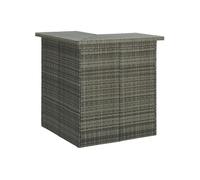 Hoekbartafel 100x50x105 cm poly rattan grijs313482