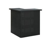 vidaXL Table d'angle de bar Noir 100x50x105 cm Résine tressée 313481