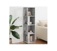 Vidaxl Armoire D'angle Gris Béton 33x33x132 Cm Bois D'Ingénierie