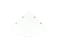 Hoekschappen 2 st met chromen dragers 45x45 cm glas transparant3051594